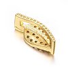 Brass Micro Pave Cubic Zirconia Slide Charms ZIRC-G147-16-NR-3