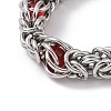 Non-Tarnish 201 Stainless Steel Rope Chain Bracelets BJEW-R313-08A-P-5