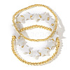 3Pcs Sweet Shell with Brass Bead Stretch Bracelet Sets for Women ZV5924-1