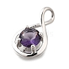 925 Sterling Silver Pave Cubic Zirconia Pendants STER-V001-03P-06-2
