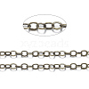 Brass Flat Oval Cable Chains X-CHC025Y-AB-1