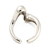 Brass Wave Open Cuff Rings RJEW-Q781-07P-3