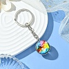 Round Glass Beads Keychain KEYC-YW00066-01-1