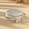 Bohemian Glass Beaded Stretch Bracelet Sets AE2349-2-1