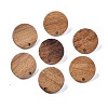 Walnut Wood Stud Earring Findings MAK-N033-008B-2