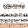304 Stainless Steel Textured Oval Link Chain SA-CBA23D8-07P-2