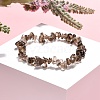 Smoky Quartz Chips Stretch Bracelets BJEW-JB01308-05-5