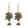 Glass Seed Beaded Dangle Earrings EJEW-MZ00170-1