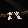 Stainless Steel Small Animal Stud Earrings for Women PW-WG5B49B-07-1