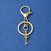 304 Stainless Steel Initial Letter Key Charm Keychains KEYC-YW00004-08-2
