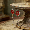 Alloy Enamel Dangle Earrings for Women WG98B65-01-3