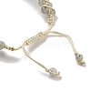 Natural Labradorite Braided Round Bead Bracelets BJEW-K251-06D-4