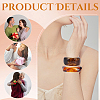 2Pcs 2 Colors Acrylic Bangles for Women BJEW-UN0001-76-4
