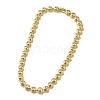 Rack Plating Brass Clear Cubic Zirconia Flat Round Link Chain Necklaces NJEW-Q345-05G-1