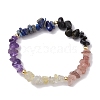 12Pcs 12 Styles Constellations Guardian Gemstone Stretch Bracelets BJEW-JB11108-2