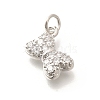 Brass Micro Pave Clear Cubic Zirconia Pendants KK-L225-018P-2