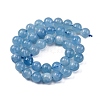 Natural Aquamarine Round Bead Strands G-M262-10mm-03-5