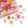  Jewelry 200Pcs 4 Style 1-Hole Transparent Acrylic Buttons TACR-PJ0001-04-12