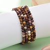 Natural Mookaite Round Bead Stretch Bracelets X-BJEW-L594-B05-2