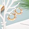 4 Pairs Vintage Natural Pearl Beads Earrings for Girl Women EJEW-JE04643-4