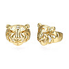 Brass Tiger Open Cuff Ring RJEW-N037-018-2