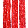 Electroplate Opaque Solid Color Glass Beads Strands EGLA-A044-P1mm-L22-2