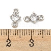 Rack Plating Brass Pave Clear Cubic Zirconia Links KKB-L215-047B-P-3