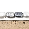 Electroplated Glass Shell Pearl Beads Strands BSHE-B009-F03-01-4