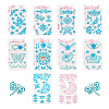 18 Sheets 18 Colors Self Adhesive Mobile Phone Stickers AJEW-TA0001-17-2