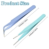 6Pcs 6 Colors Stainless Steel Tweezers DIY-YW0009-73-2