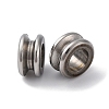 Tarnish Resistant 304 Stainless Steel Grooved Beads STAS-I117-16D-P-2