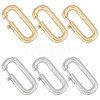 6Pcs 2 Colors Brass Clasps KK-WR0001-79-1