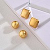Alloy Square Stud Earrings for Women JE1011A-4