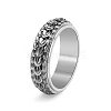 Rotatable Titanium Steel Finger Ring PW-WG50513-02-1