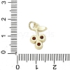 Brass Micro Pave Cubic Zirconia Charms KK-K368-04C-G-3