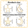 16Pcs 8 Styles 304 & 201 Stainless Steel Pendants STAS-LP0001-30-2