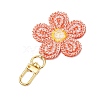 6Pcs 6 Colors Flower Polyester Pendant Decoration HJEW-JM02748-5