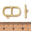 Brass Micro Pave Clear Cubic Zirconia Toggle Clasps KK-N254-74G-4