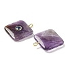 Natural Amethyst Pendants G-H318-02G-07-2