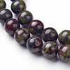 Natural Dragon Blood Jasper Bead Strands G-P214-05-10mm-1