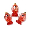 Handmade Dichroic Foil Lampwork Pendants X1-DICH-G001-01G-03-1
