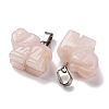 Natural Rose Quartz Pendants G-B127-05P-03-2