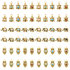 60Pcs 15 Styles Antique Golden Tone Alloy Pendants PALLOY-FH00026-1