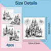 4Pcs 4 Styles PVC Stamp DIY-WH0487-0016-6
