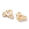 Brass Micro Pave Clear Cubic Zirconia Charms KK-M102-51G-2