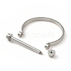 Non-Tarnish 304 Stainless Steel D Shape Bar Screw Bangle BJEW-G636-05B-P-4