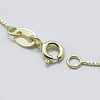 925 Sterling Silver Box Chain Necklaces STER-F039-40cm-03G-2