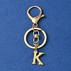 304 Stainless Steel Initial Letter Charm Keychains KEYC-YW00005-11-1