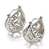 Hollow Basket Hoop Earrings EJEW-G355-03P-1