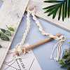 Crafans 3Pcs 3 Styles Handmade Cotton with Polyester Rope Woven and Wooden Toilet Paper Holder HJEW-CF0001-10-4